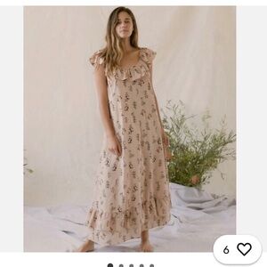 Christy Dawn Colette Dress Small Floral Midi Maxi Organic Cotton Cottagecore